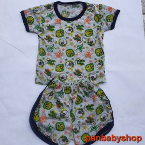 Pan ชุดเด็ก ไซส์ S อก22นิ้ว 6-12เดือน12โล ผ้าcotton แขนสั้นลายการ์ตูน  ชุดเด็กผู้ชาย ชุดเด็กผู้หญิง