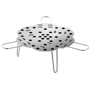 SUS304 Stainless Steel Foldable Retractable Steaming Tray / Multifunctional Expandable Steamer Rack