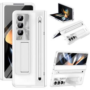 Samsung Galaxy Z Fold 4 5 6 Case with Hinge Protection Kickstand S Pen Holder Screen Protector and Camera Protection
