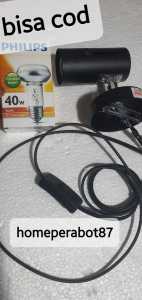 LAMPU SPOT / LAMPU PENGHANGAT PHILIPS SPOT NR 63 40 WATT + FITTING SOROT KABEL 180 CM SAKLAR ON OFF SIAP PAKAI