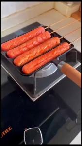 GEEBON Hot dog Making Grill Non-stick And Easy To Clean Sausage Maker Pan Grille For Gas Stoves