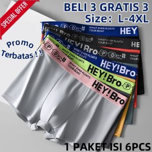 Angsa Kecil PAKET HEMAT 6PCS Boxer HEY BRO Celana Dalam CD Pria Dewasa Fashion Men High Quality Bahan Katun Dalaman Pria