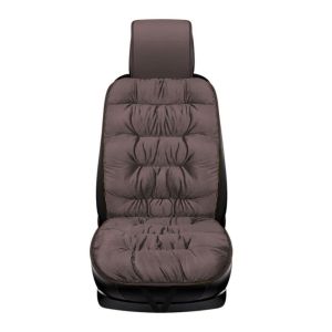 GFNIE4 Cotton Warm Velvet Car Seat Cushion Thick with Back Pad Winter Car Seat Cover Universal Comfortable Car Accessories