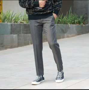 Celana Panjang Formal Kantor Bahan Dasar Pria Slimfit