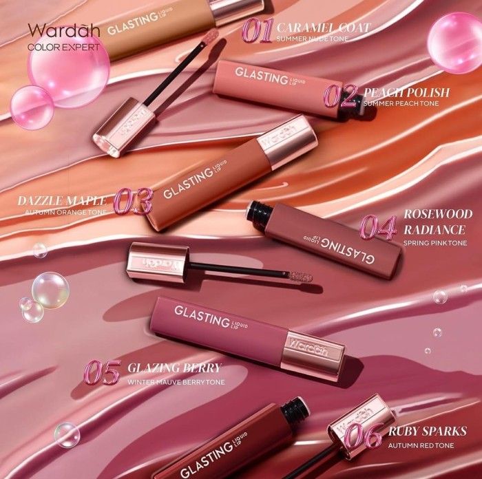 Wardah Glasting Liquid Lip Hi-Pigmented Glass Color Lipstick (New) Lazada  Indonesia
