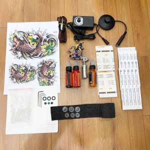 Bộ 1 máy xăm hình đầy đủ để các bạn học xăm và xăm hình
