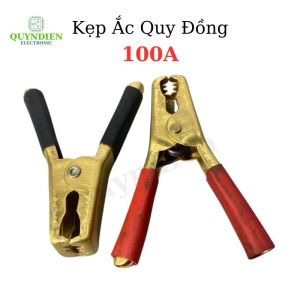 Kẹp ắc quy Acquy 100A Đồng Nguyên Chất (Đỏ + Đen) 93mm Lò Xo Cực Kì Khỏe. - LinhKien HD