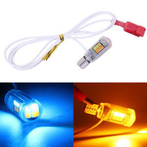 Xe máy T10/T15 LED hai đèn màu đèn báo rẽ xe máy Đèn chạy ban ngày 12V