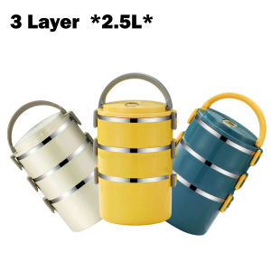 Multicolor stackable Stainless Steel Lunch Box Food Container Portable/Bekas Makanan Bertingkat