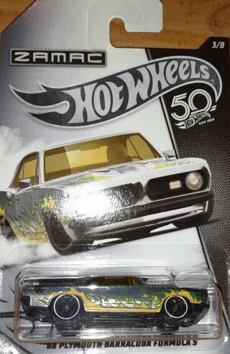 Hotwheels 68 Plymouth Barracuda fomula S- 50th Anniversary ZAMAC Edition