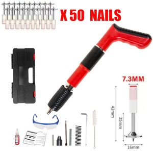 NailGun Free Nails Manual Mini NailGun Heavy Duty Nail Punch Concrete Rivet Tool Silent NailGun Adjustable Power 