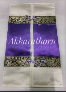 ปลอกใส่กล่องกระดาษทิชชู่สไตล์ลายริบบิ้นช้างไทย (Thai Tissue box Cover)