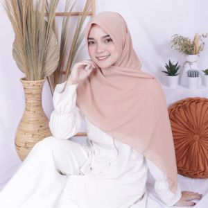 Hijab segi empat bella laser/ jilbab bella /kerudung polycottoon lasercut 115x115 CM - Wance Made