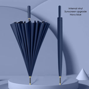 (IN STOCK)24 Bone Umbrella Golf Straight Long Handle Umbrella Large Oversized Windproof Double Rainstorm Business Umbrella