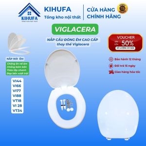 Nắp bồn cầu Đóng Êm thay thế chuẩn đẹp cầu VIGLACERA nắp bàn cầu Trắng Cao Cấp Chống Bám Bẩn N0K9