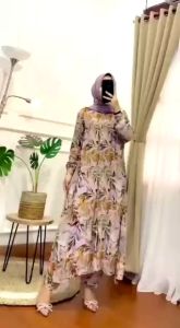 SL Gita Set Mat Rayon Viscose Ld 110 Pb 130 busui skirt Lp 60 / 115 pj 95 pinggang karet *LABEL JASMINE packing premium*