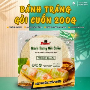 Bánh tráng gỏi cuốn Shammi tròn size 22cm túi 200g (Bánh tráng cuốn xuất khẩu loại tròn)