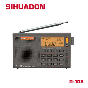 SIHUADON R-108 Portable Radio | FM/SW/MW/LW/AIR BAND DSP | audio music player mini portable | Rechargeable radio