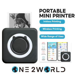 Portable Inkless Mini Printer: Wireless USB Rechargeable Long Battery Life Perfect for Photos Notes Stickers and Learning Adventures