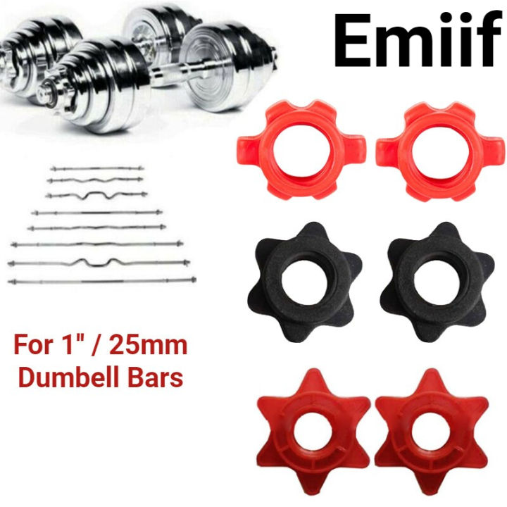 Emiif Barbell Bar Clips Dumbbell Bar Lock Spin Lock Screw Bodybuilding