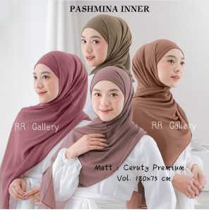 Pashmina Inner / Pashmina Instan / Pashmina Viral 2In1 Ceruty Babydoll Premium