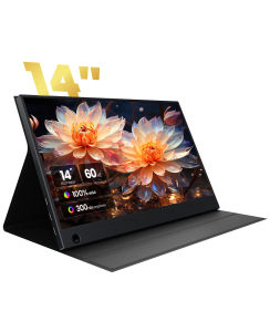 ZSCMALL prtable monitor 15.6” 1080P Touch Monitor FHD 10-Point Touchscreen IPS 178° Wide Viewing Angle with leather case stand  Frameless Ultra light & Ultra thin slimbody Eye Care Flicker Free  Low Blue Light  HDMI Windows 11 Compliance VESA Mountable