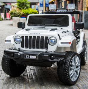 JEEP LT 598 Ride on Car for Kids Rechargeable New Trending Affordable Toy Car for Boy Girl with Remote Control Leather Seats Music Off-Road Car Perfect for Gifts