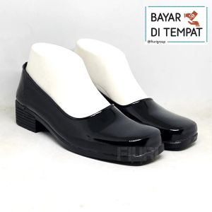FIURI - Sepatu Pantofel Wanita Putih 36-43 Polos Slip On Hak 3cm - Sepatu Sekolah Perawat Suster Bidan Paskib Hak Tahu 3 cm Upacara Paskibra - Sepatu Formal Perempuan SD SMP SMA Pelatihan Ospek Kerja Kantor Resmi Kulit Imitasi Murah Promo Diskon