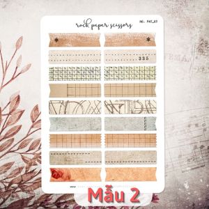 Sticker tự cắt phong cách cổ điển - hình dán tự thiết kế vintage trang trí sổ nhật kí sổ tay | Bullet journal - kc026