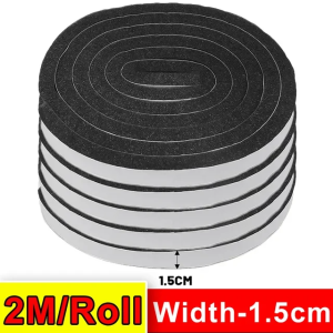 20m Sponge Door Window Seal Strip / Self-Adhesive Insulation Foam Weatherstrip / Household Windproof Sound-Proof Sponge Tape