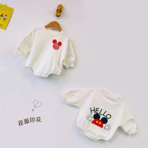 Christmas gifts Spring Autumn Newborn Baby Boy Rompers Cartoon Mickey Mouse Print Infant Girl Jumpsuit Cotton Bodysuits Kid Outfits Bebe Clothes