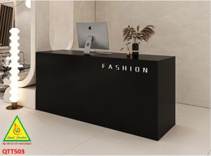 Bàn thu ngân bàn lễ tân bàn tính tiền bằng gỗ MDF QTT503 - NỘI THẤT LẮP RÁP VIENDONGADV