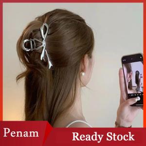 [PAM] 2023 Metal Claw Clip Bow Knot Metal Shark Clip Hair Claw Style Advanced Versatile Back Head Spoon Hair Ornament Headwear