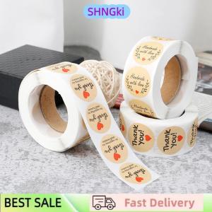 SHNGki 500pcs Thank You Stickers Seal Labels Round Paper Label sticker for Decoration