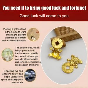 Golden Gold Toadstool Bite Alloy Ornament Diameter Drip