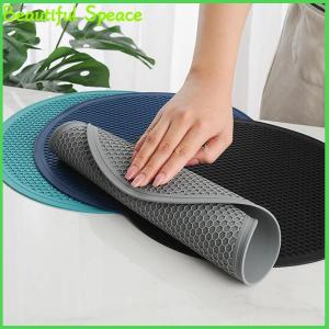Beautiful Large Silicone Mat Coaster Heat Resistant Placemat Honeycomb Nonslip Pot Holder Table Mat Round Cup Mat Kitchen Accessories