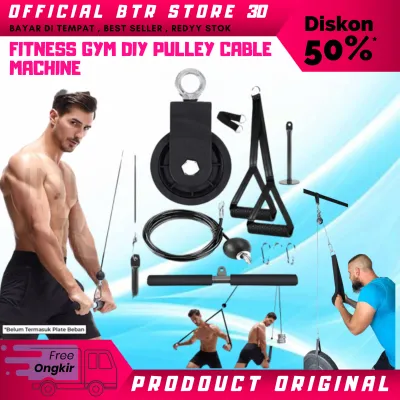 MURAH COD Katrol Fitness Gym DIY Pulley Cable Machine Arm Bicep / alat olahraga Tali Stretching yoga kaki murah resistance band arms / set Pita Tabung Latihan Kebugaran Tali Lompat Pintu Tali Jangkar Pergelangan Kaki Tali Resistensi Bentuk 8 dengan