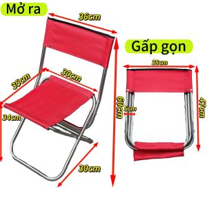 Ghế Cắm Trại Gấp Gọn Tiện Lợi Chất Liệu Thép Nhựa Chống Thấm Nước Dễ Dàng Di Chuyển - Phù Hợp Mọi Vùng Giới Tính