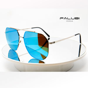 Falubi Square Aviator Sunglasses Diamond Cutting Lens Kacamata UV400