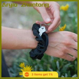 Aryio Fashion Creative Sweet Zip Scrunchies For Women Girls Novelty Multicolour Velvet Hair Tie Versatile Hair Accessories Gifts