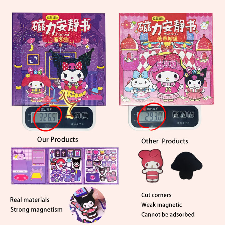 Sanrio Kuromi Melody Cinnamoroll Sanrio diy magnetic quiet book ...