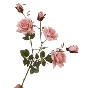 WHITE 3 Head Artificial Rose Branch Retro Luxury Fake Flowers DIY Vase Decor Elegant Simulation Rose Flower Home Living Room Decor