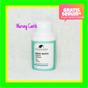 Naavagreen Moist White Night 15 gram by dr Fredi Setyawan Original Skin Care Serum Malam Pencerah