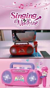 Music Instrument Microphone Karaoke Machine with Light Indoor Outdoor Travel Educational Toy Gifts for Kids Girls Children Toy2026