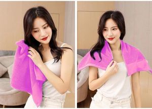 Handuk Wajah Leher 35x70 Pink Cotton 100% Tebal Lembut Termurah Terlaris