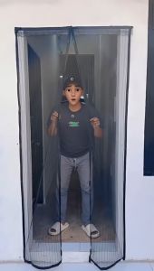 100*210cm Magnetic Mesh Screen Door Curtain Anti Mosquito Insect Bug Curtain Automatic Closing 防蚊门帘