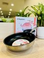 Chảo inox chống dính Nagakawa Haru NAG2402, size 24cm, kết cấu 3 lớp toàn phần, gia nhiệt nhanh và đều, tay cầm inox, sử dụng được trên mọi loại bếp, an toàn với máy rửa bát. 