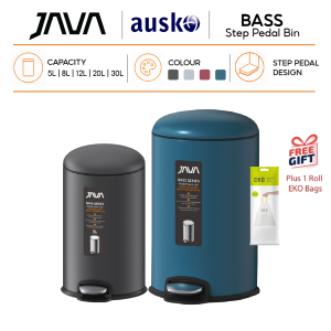 JAVA | Bass | JH8853 | 5L | 8L | 12L | 20L | 30L | Pedal Dustbin | Indoor Dustbin
