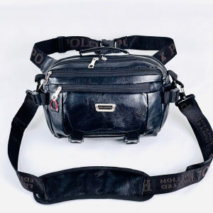 Tas Selempang Pria Kulit PU Polo Amstar Multifungsi Waist Bag Pria Wanita