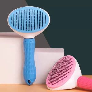 Lược chải lông thú cưng chó mèo CLEAN có nút bấm đẩy lông thừa - iPet Shop